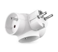 EMOS - Prise de Courant Triple avec Protection renforcée Contre Les Contacts accidentels - 3X adaptateurs de Prises françaises pour l'intérieur (IP20) - Charge Max. 250 V/16 A/3680 W - Blanc