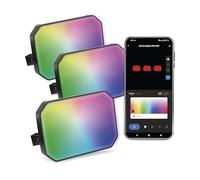 EMOS Projecteur de jardin intelligent 2 en 1, kit de démarrage 3 pièces - Lampes extérieures WiFi RGBIC + CCT, intensité variable, extensible - HandyApp, assistants vocaux - Spot mural et de sol
