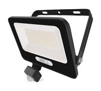 EMOS - Projecteur LED en aluminium GLARO 50 W avec capteur - Étanchéité IP54 pour pièces humides et extérieur - Super lumineux 5 000 lm, blanc neutre 4 000 K, durée de vie 20 000 h - Câble de