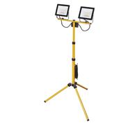 EMOS Projecteur LED HOBBY SLIM 2x 30W + trépied, noir/jaune, blanc neutre, ZS2231.2