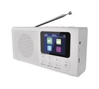 EMOS - Radio Dab+ avec Bluetooth et Double Alimentation - Radio numérique Portable avec réveil, minuterie et 40 emplacements de mémoire - 4 x Choix Rapide - Radio de Cuisine Dab+FM avec écran Couleur