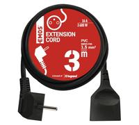 EMOS Rallonge 3m, 1 Prise 250 V PVC, intérieur Noir