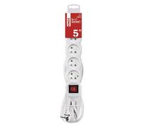 EMOS Rallonge avec interrupteur - 5 prises, 5m, 3×1.5mm2