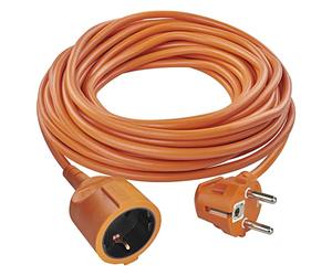 EMOS - Rallonge IP20 15 m - 1 Prise Schuko - 230 V, 16 A, 3680 W - Isolation en PVC de qualité supérieure - H05VV-F3G 1,5 mm² - Protection renforcée Contre Les Contacts - pour l'intérieur - Orange