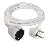 EMOS - Rallonge IP20 3 m - 1 Prise Schuko - 250 V, 16 A, 3680 W - Isolation en PVC de qualité supérieure - H05VV-F3G 1,5 mm² - Protection renforcée Contre Les Contacts - pour l'intérieur - Blanc