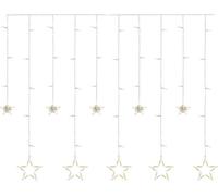 EMOS Rideau de Noël LED - étoiles, 185x105 cm, intérieur, blanc chaud