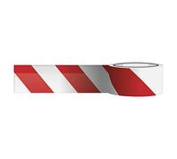 EMOS - Ruban de délimitation - Longueur : 250 m - Largeur : 75 mm - Résistant aux UV - Facile à dérouler - pour clôturer Les Chantiers, Les Pistes Sportives et Les Zones dangereuses - Rouge/Blanc