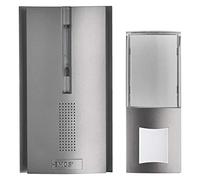 EMOS Sonnette de porte sans fil avec portée sans fil et sortie USB 5 niveaux de volume jusqu'à 85 dB Affichage LED 16 mélodies Fonction mémoire, P5763