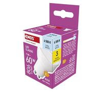 EMOS Spot LED MR16 avec culot GU10, 7 W remplace une ampoule halogène de 60 W, luminosité 806 lm, blanc froid 6500 K, durée de vie 30 000 h, IRC min. 80, angle d'éclairage 100°, couleur blanche