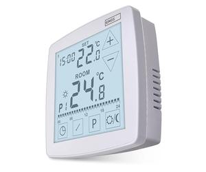 EMOS - Thermostat d'ambiance numérique avec OpenTherm - Programmable, Filaire - 2 Piles 1,5 V - Systèmes de Chauffage/Refroidissement - Réglage de la température 7-30 °C - Montage en saillie - Mode