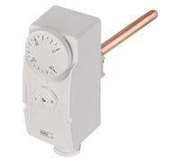 EMOS - Thermostat mécanique avec Fourreau - Manuel, câblé - systèmes de Chauffage et de Refroidissement - régulation de température 0-90 °C - Mesure invasive - 230 V, 16 A/4 A - Blanc