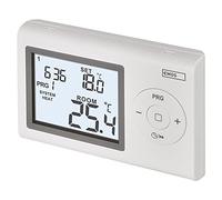 EMOS - Thermostat numérique avec écran LCD - Filaire programmable - Chauffage/climatisation - Plage température 5-35 °C - Montage en Surface - Protection Protection antigel - Pile Incluse - Blanc