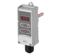 EMOS - thermostat numérique avec fourreau et fonction hystérésis - manuel, filaire - chauffage/climatisation - plage température 5-80 °C - mesure invasive - 230 V, 5 A/1,5 A - blanc