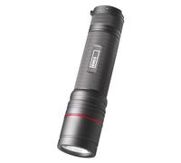 EMOS P3190 Lampe Torche Tactique Ultra Lumineuse Rechargeable 1200 LM CREE LED avec portée de 280 m et Batterie étanche avec 3 Modes de lumière, Mise au Point, Sangle et Pochette, Aluminium, Noir