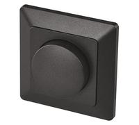 EMOS Variateur d'intensité LED avec bouton rotatif - Pour lampes LED à intensité variable, bouton rotatif et interrupteur - 230 V~, 50 Hz, 7-150 W/VA - Noir (anthracite)