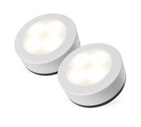 EMOS - Veilleuse LED 2 pièces avec pastilles adhésives - 2 x lumières d'orientation à piles (3 x AAA chacune), pour enfants et personnes âgées - Lampe à pression à coller - Luminosité 15 lm, portée