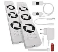 EMOS P56PR2 Chauffage Économie d'énergie et de Coûts de Chauffage Kit de Démarrage Duo Lot de 2 Radiateurs avec Capteur de Température avec Régulateur, Chargeur et Accessoires, Débit d'air 36 m3/h par