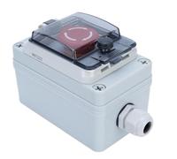 Emoshayoga Boîte de Bouton D'arrêt D'urgence, Interrupteur à Bouton-poussoir D'arrêt étanche pour Applications Intérieures et Extérieures, Matière Plastique D'ingénierie ABS, 1 X Boîte de D'urgence,