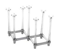 Emoshayoga Égouttoir à Bouteilles, Séchoir à Gobelets Rétractable Support de Séchage Porte-Assiettes pour Bouteilles(Gris clair)
