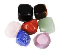 Emoshayoga Ensemble de Pierres de Guérison en Cristal roulé, 7 Pièces, pour le Yoga, Chakra, équilibre énergétique, Kit de Pierres de Méditation Reiki