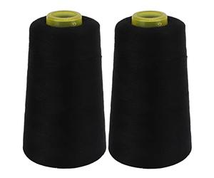 Emoshayoga Fil à Coudre Noir en Polyester de qualité Supérieure, 2