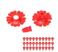 Emoshayoga Fleurs d'alimentation pour Colibris, Pièces de Rechange (Rouge) | Matière plastique durable, Attrayant pour les colibris, Prolonge la durée de vie de la mangeoire