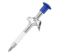 Emoshayoga Injecteur de Graisse pour Vélo, Outil de Huilage de Roulement | Corps en Acier, Buse Fine de 0,9 Mm, Chromée, Longueur 175 Mm, pour Lubrification des Roulements BB du Moyeu de vélo.
