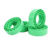 Emoshayoga Inserts de Pneus en Silicone Souple de 1,55 Pouces, Conception Creuse à Double Couche pour des Performances et Un Amorti Optimaux pour Les Voitures RC, étanches, Paquet de 4 (Verte)
