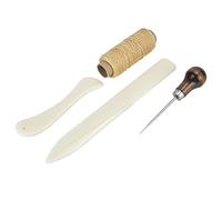 Emoshayoga Outil de Couture D'artisanat en Cuir Kit D'outils à Main de Couture Pratique pour Bricolage pour Débutants et Professionnels, Ensemble D'aiguilles à Piquer à Ficelle de Cire 150D pour