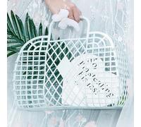 Emoshayoga Panier Pliant évidé, Support en Plastique Léger | Durable, facile à transporter, parfait pour la lessive, l\'organisation d\'articles divers, design élégant.