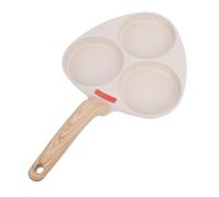 Emoshayoga Poêle de Petit-déjeuner Polyvalente Antiadhésive à 3 Compartiments pour la Cuisson des œufs et des Mini Crêpes, Parfaite pour les Familles 13,8 X 7,9 Pouces