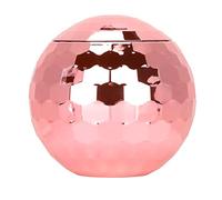 Emoshayoga Tasse de Boule Disco de 600ML avec Couvercle, Tasse de Cocktail Flash Ball, de Boule en Plastique pour les Fêtes, Boissons de Cocktails de Bière de Vin (Or Rose)