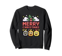 Émoticônes de Noël rétro Pixels Sweatshirt