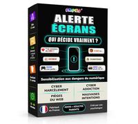 EMOTIO Alerte ÉCRANS - Cartes éducatives sur Les Dangers du numérique | Prévention harcèlement, Addiction, pièges du Web | Ados & Adultes | Créé par Une Psychologue et fabriqué en France