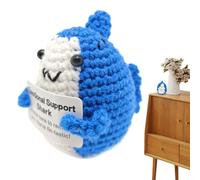 Emotion Encourage Shark - Souvenir pour les amateurs de requins pour femmes avec carte d'encouragement pour les amoureux des petits animaux | Requins tricotés positifs pour homme et femme