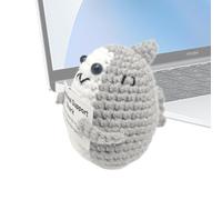 Emotion Encourage Shark - Souvenir pour les amateurs de requins pour femmes avec carte d'encouragement pour les amoureux des petits animaux | Requins tricotés positifs pour homme et femme