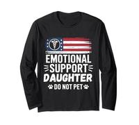 Emotion Support Daughter Do Not Pet Humour Funny Men Manche Longue
