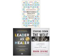 Emotional Agility, Leader As Healer & [Hardcover] Staring Down The Wolf 3 Books Collection Set