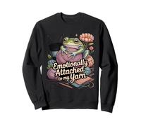 Emotional Attached to My Yarn Frog Knitting Sweatshirt