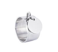Emotional Bague femme médaille charm's Médaille Ronde 12mm en acier personnalisée pour tous types d’événements (Neutre, 58)