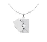 Emotional Collier enveloppe message secret Collier prenom personnalisé à graver, Secret & Émotion [ Collier pendentif femme ]