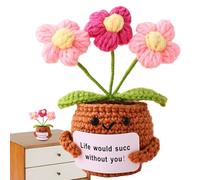 Emotional Comfort Flowers | Positive Knitting Flower Plush - Emotional Comfort, Flower Stuffed Animal For Family Memb Handcrafted To Perfection And Showcasiners, Classmates, Close Friends, Bookshelves