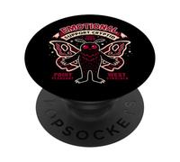 Emotional Cryptid Support - Humour Noir Amusant Mothman PopSockets PopGrip Adhésif