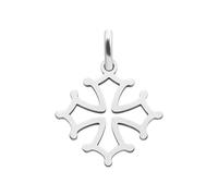 Emotional Pendentif croix occitane - Pendentif acier inoxydable 20mm, pour mettre sur collier [Pendentifs seuls pour femme] (Argenté)