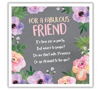 Emotional Rescue Blooming Fabulous Carte d'anniversaire pour amie, carte d'anniversaire pour elle, carte d'anniversaire pour femme Motif floral