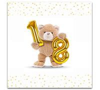 Emotional Rescue Carte d'anniversaire 18 ans avec ours