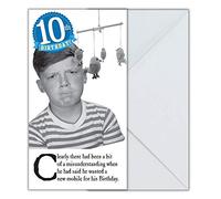 Emotional Rescue Carte d'anniversaire pour garçon de 10 ans, 130 x 235 mm