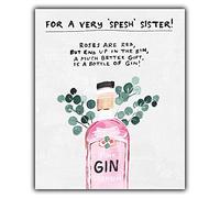 Emotional Rescue Carte d'anniversaire pour sœur avec bouteille et salade en papier