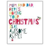 Emotional Rescue Carte de Noël amusante pour maman et papa, carte de Noël pour maman et papa, maman et papa, carte de Noël drôle, cartes de Noël pour maman et papa, multicolore (XFW2289)