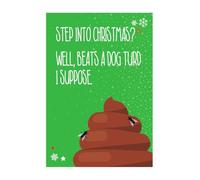 Emotional Rescue Carte de Noël humoristique avec image de chien Multicolore 17,6 x 12,4 cm